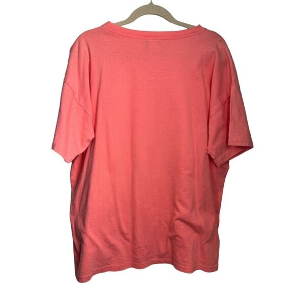 Vintage 90s T Shirt Embossed Hawaiian Sailboat Kavio Designs USA Coral Orange OS - Picture 5 of 5